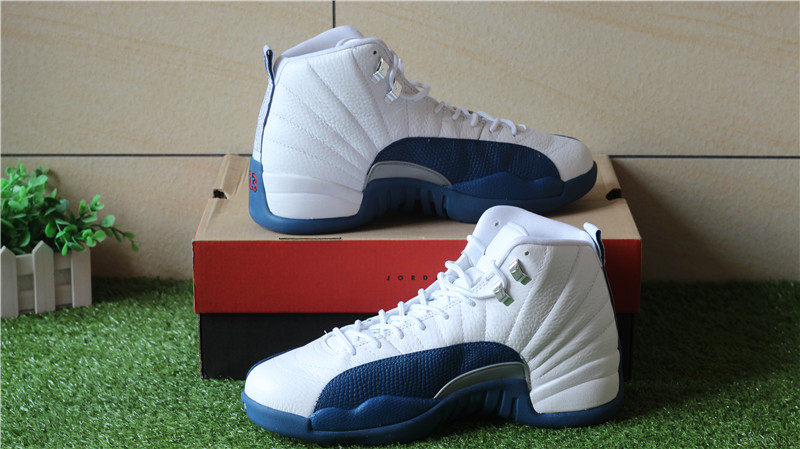 Authenitc Air Jordan 12 Retro White French Blue